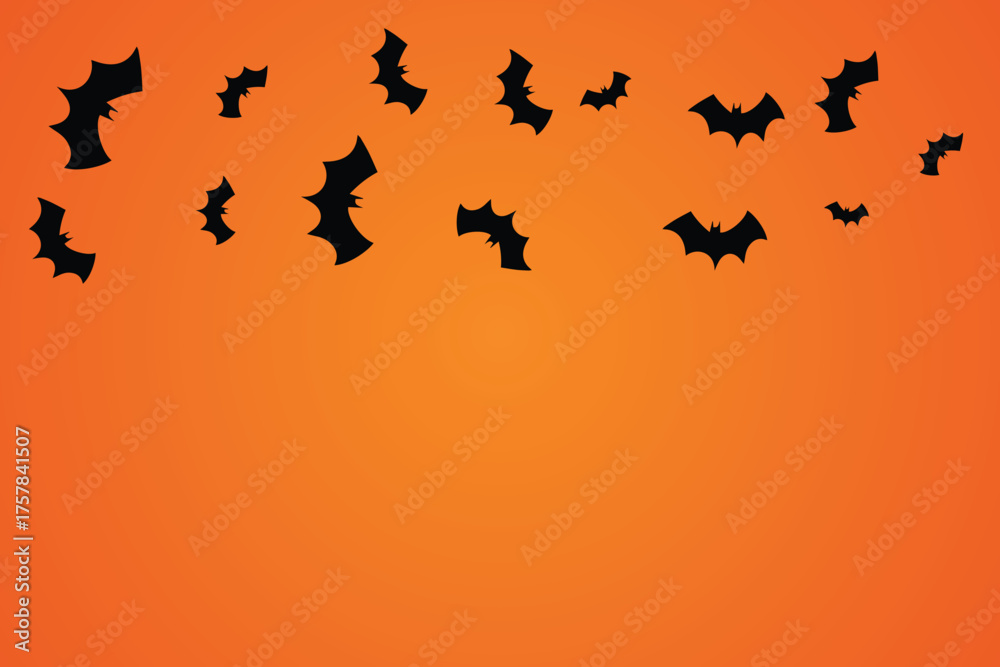 Naklejka premium Halloween pumpkin seamless banner. Spooky squash lanterns silhouettes, scary jack-o-lanterns halloween flat vector background illustration. Halloween holiday poster , Background of halloween pumpkins