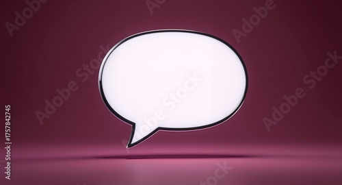 A Blank Speech Bubble for Communication and Ideas