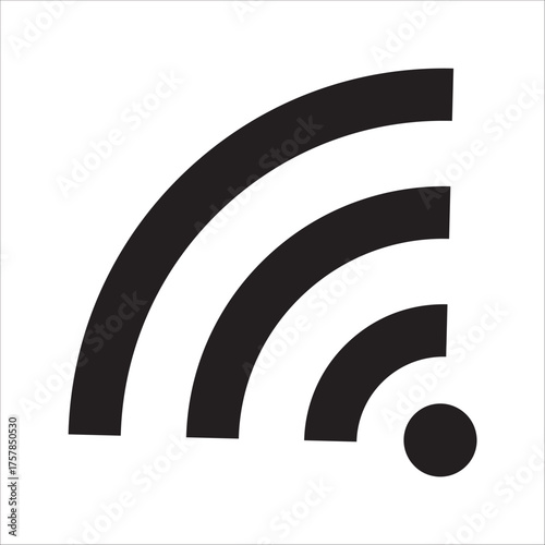 flat illustration of wifi vector icon