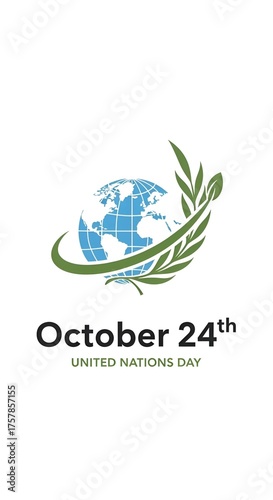 October 24 United Nations Day Global Peace Graphic