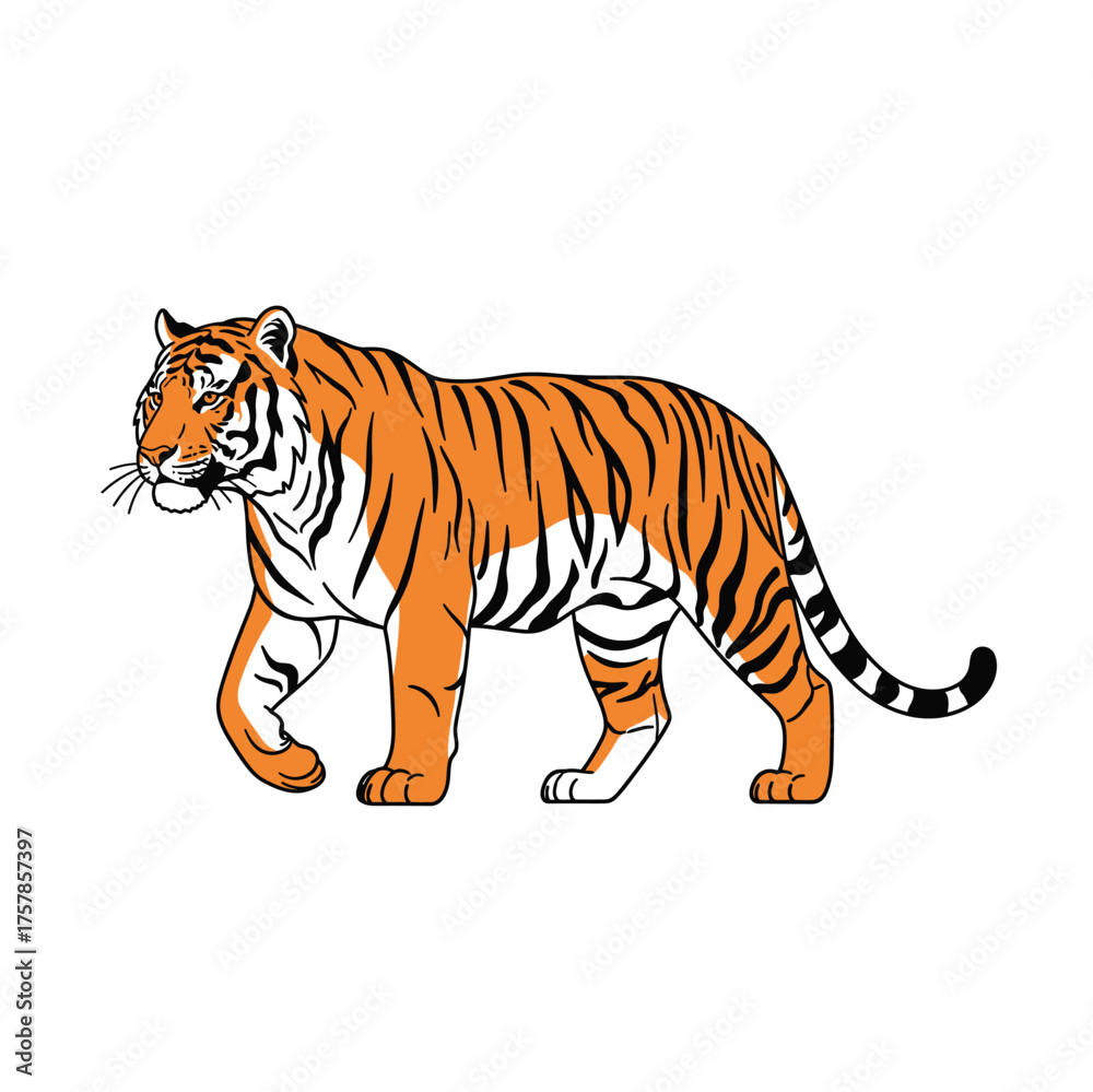 Obraz premium tiger vector illustration