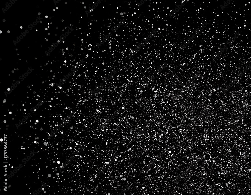 Obraz premium Abstract black background with scattered white dots