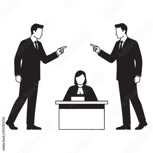 Courtroom Dispute with Lawyer and Opponent