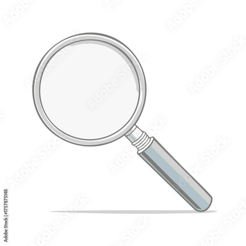 Magnifying Glass Graphic Search Tool Isolated. Searching, Finding, Examination Equipment Vector Illustration.