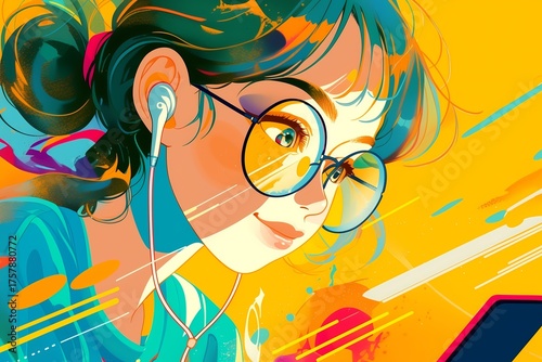 Pop and cute girl illustrations (design, art, production)
