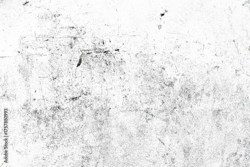 Abstract grunge texture effect, scratch and dust particle grain on white background. Dirt overlay or screen effect use for grunge and vintage image style.