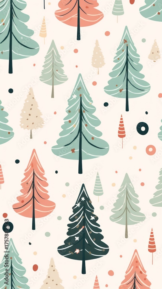Obraz premium Christmas and new year pattern backgrounds wallpaper.