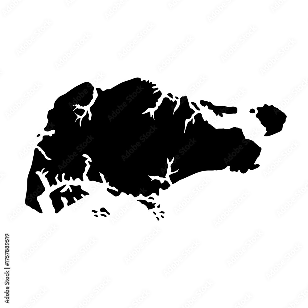 Obraz premium map of Singapore vector