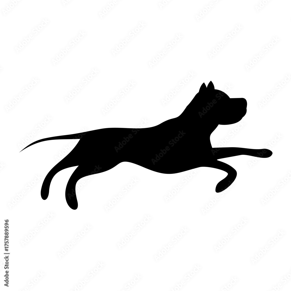 Fototapeta premium Black vector illustration of animal silhouettes including a dog, cat, running horse, and wild panther icon