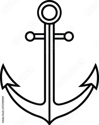 minimalistic anchor icon with clean proportions.