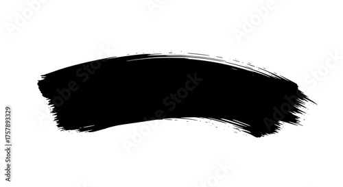 Black brush stroke abstract vector on white background, expressive minimal style