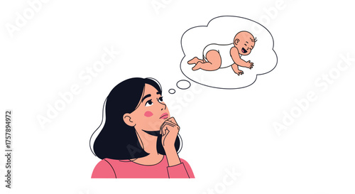 A young woman contemplates the possibility of starting a family and her future.