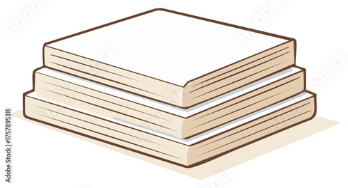 Stack of books, reading, education, learning concept, vector illustration