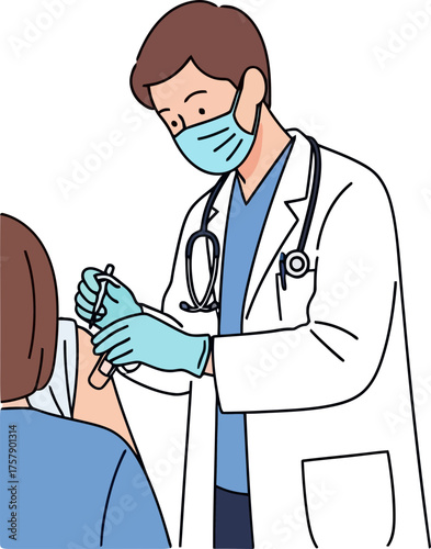 health safeguard doctor administers crucial vaccine, protecting communitys future