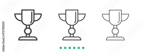 Trophy icon. Thin line icon vector
