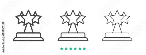 Trophy icon. Thin line icon vector
