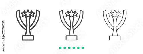 Trophy icon. Thin line icon vector