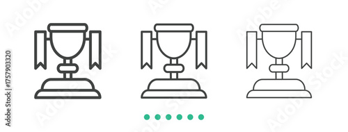 Trophy icon. Thin line icon vector