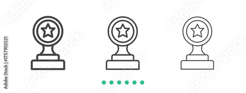 Trophy icon. Thin line icon vector
