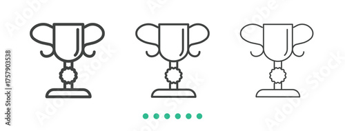 Trophy icon. Thin line icon vector