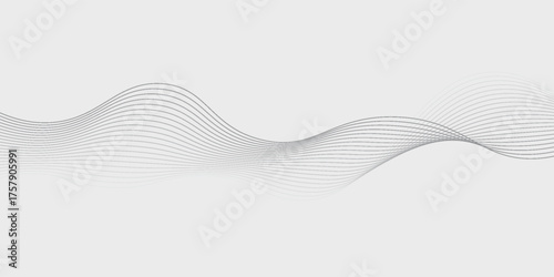 Abstract vector background with black wavy lines
