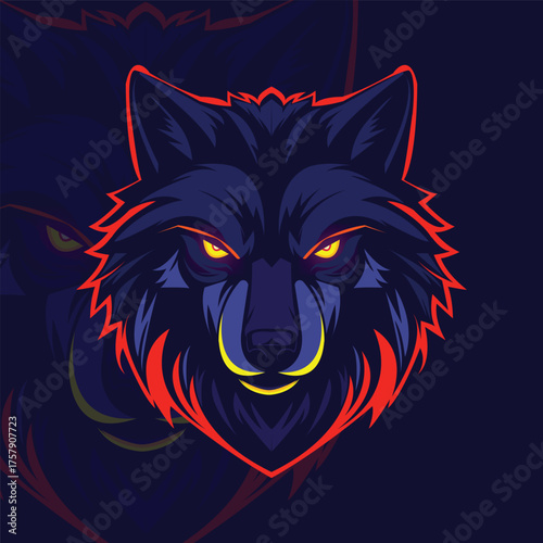 wolf animal esports logo