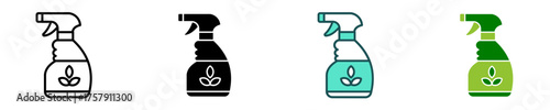 Eco Cleaner Spray  Icon Set Multiple Style Collection
