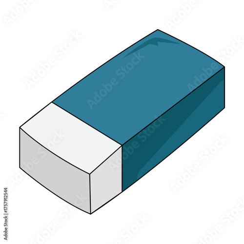 Blue rubber eraser vector icon