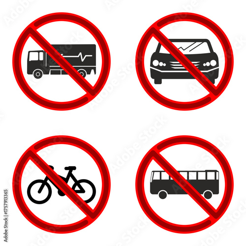Set of Prohibited Vehicle Traffic Signs
Collection of No Entry Vehicle Road Signs
Vector Icons for Restricted Transport Access Free Download Set of Prohibited Vehicle Traffic Signs
Collection of No Entry Vehicle Road Signs
Vector Icons for Restricted Transport Access - GFXLoad