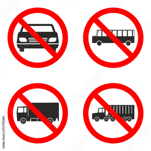 Set of Prohibited Vehicle Traffic Signs
Collection of No Entry Vehicle Road Signs
Vector Icons for Restricted Transport Access Free Download Set of Prohibited Vehicle Traffic Signs
Collection of No Entry Vehicle Road Signs
Vector Icons for Restricted Transport Access - GFXLoad