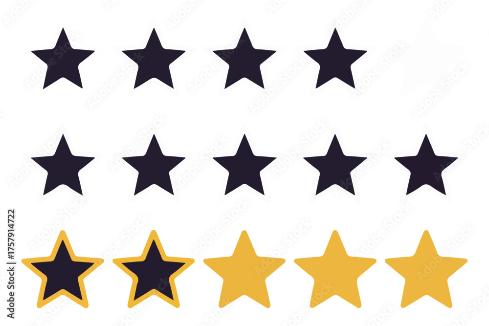 Obraz premium 3D Shiny Gold Star Clipart Design