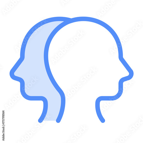 bipolar icon with lineal color style