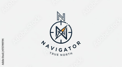 Navigator true north logo featuring a compass, ideal for businesses focused on guidance, direction, and finding the right path
