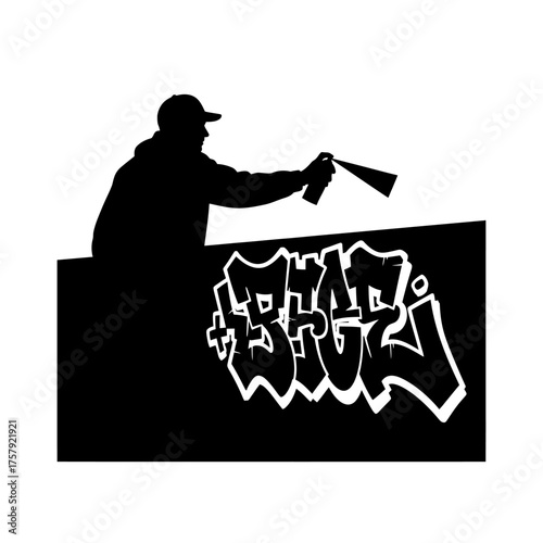 street culture thrives artist crafts captivating urban graffiti with spray, isolated on transparent background