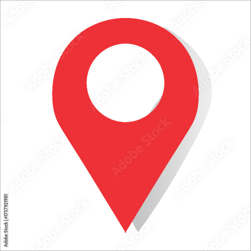 Free Download pin point icon. red map location pointer symbol isolated on white background - GFXLoad