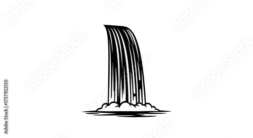 cascading power natures raw energy flowing with dynamic grace, isolated on transparent background