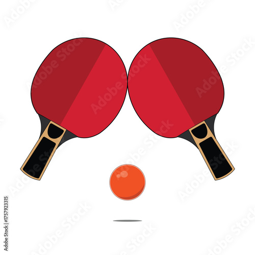 Illustration of a cool ping pong ball logo design