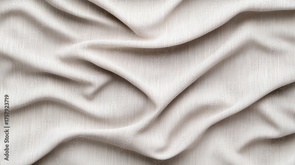 Fototapeta premium Soft folded fabric texture with natural wrinkles creates cozy atmosphere