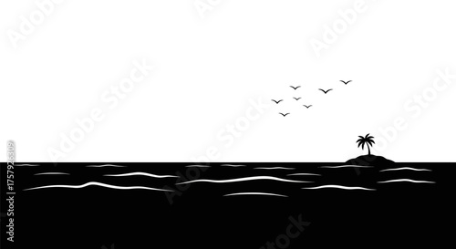 freedoms flight island sanctuary awaits beyond waves, horizons endless promise, isolated on transparent background