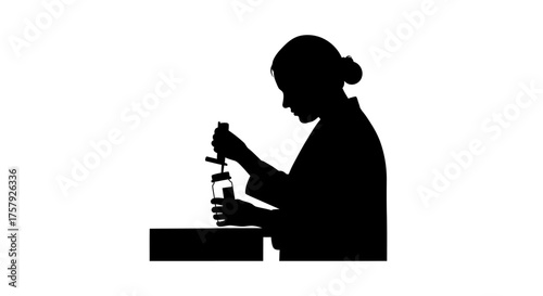precision in progress scientific hands meticulously measure vital compounds for discovery, isolated on transparent background