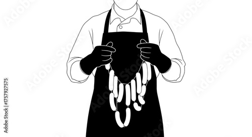 crafting savory perfection the timeless art of sausage making tradition, isolated on transparent background