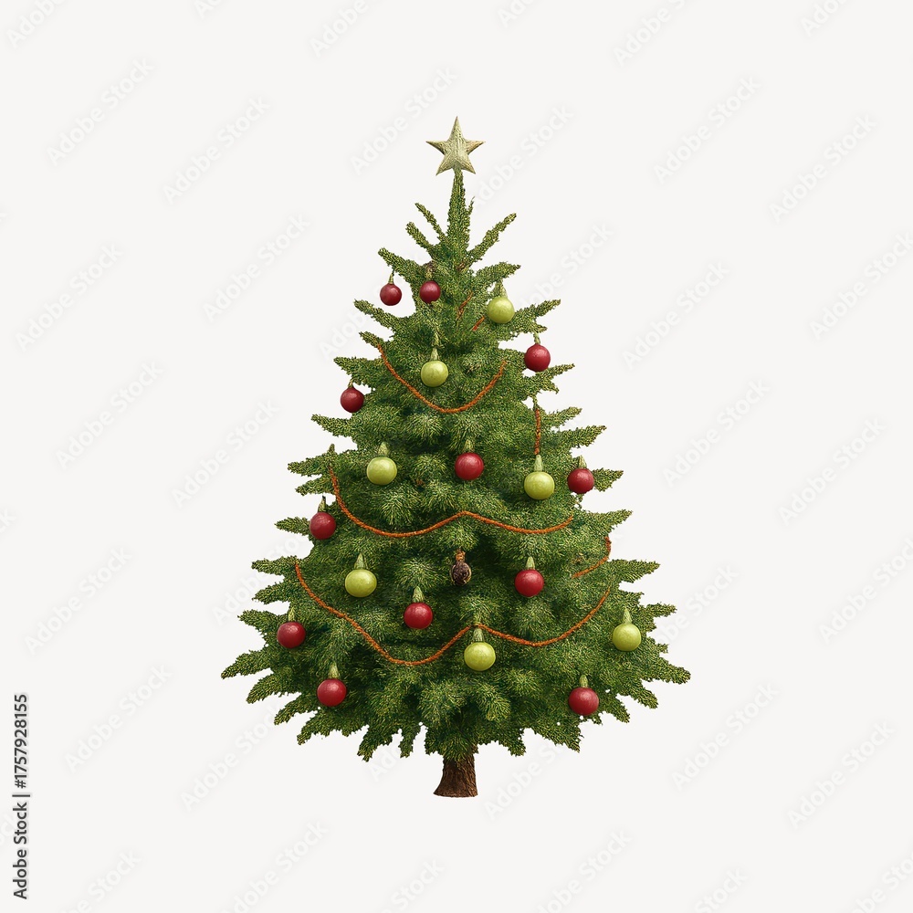 Fototapeta premium Festive decorated Christmas tree