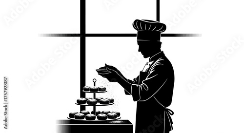 sweet artistry chefs delicate flourish transforms ordinary into extraordinary, isolated on transparent background