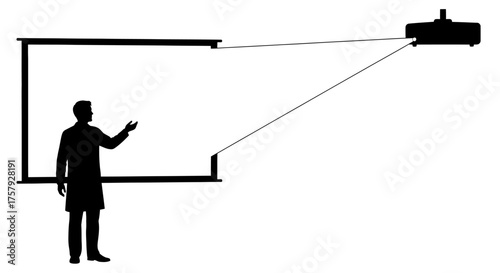 clarity unveiled presenter shares knowledge, illuminating concepts through advanced projection, isolated on transparent background