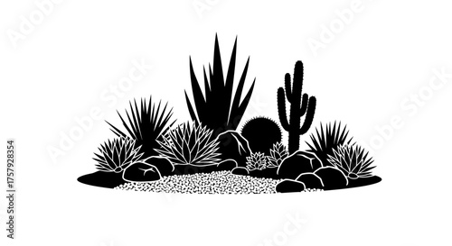 desert scape iconic botanicals flourish, sculpting earths stark, enduring beauty, isolated on transparent background