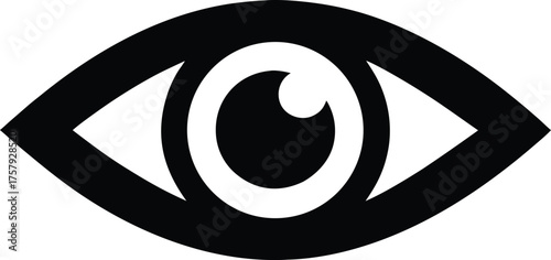 Eye Silhouette Vector: Simple Vision Icon, Human Sight Symbol, Ophthalmology Graphic, Eye Health Design, Look and See Illustration