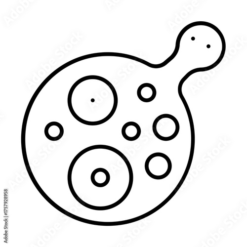 invasive ductal carcinoma icon with thin style