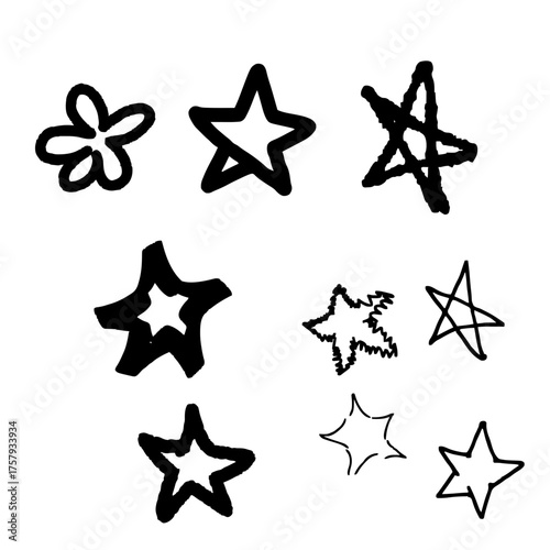 Hand drowning stars brushes 