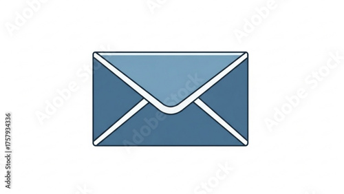 An illustrated graphic of a blue envelope, representing communication, mail, and correspondence, with a clean and modern design aesthetic suitable for digital platforms and print