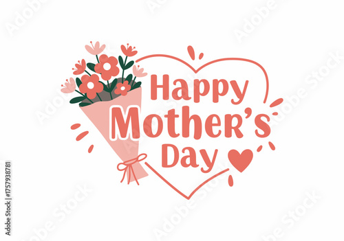 design vector of happy mother's day 